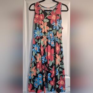 NWT  LG Floral Sleeveless Dress vacation
